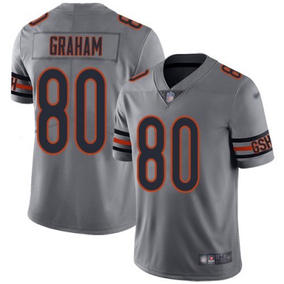 Nike Chicago Bears #80 Jimmy Graham Silver Men's Stitched NFL Limited Inverted Legend Jersey